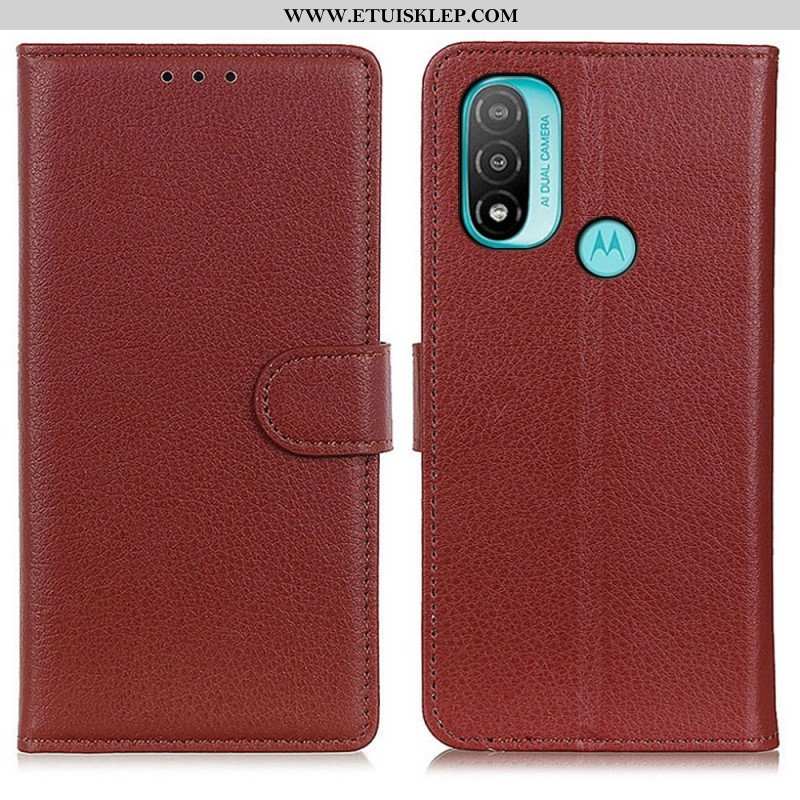 Etui Folio do Moto E40 / E30 / E20 Tradycyjnie Liczi